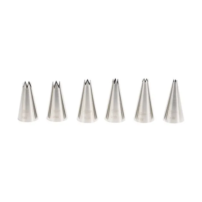 Patisse gekartelde spuitmonden ø 5 - 15 mm rvs 6-delig