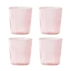 Paveau drinkglas 250 ml borosilicaatglas Pink 4 stuks