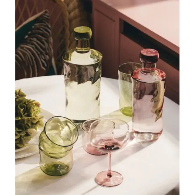 Paveau Swirl Karaf 1,25 liter borosilicaatglas Moss