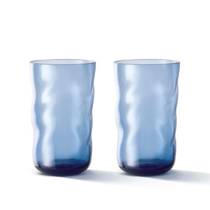 Paveau Swirl longdrinkglazen glas Midnight 2 stuks
