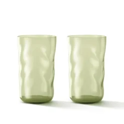 Paveau Swirl longdrinkglazen glas Moss 2 stuks