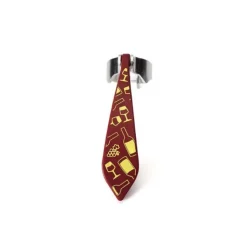 Peleg Bottle Tie kurkentrekker wijnglazenpatroon 11,5 cm rvs rood