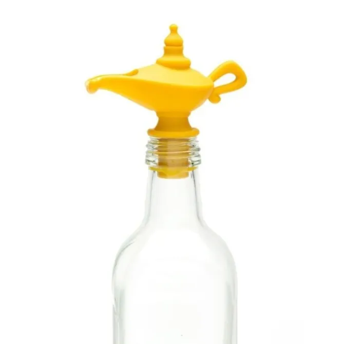 Peleg Oiladdin schenktuit en stopper 9 cm silicone geel