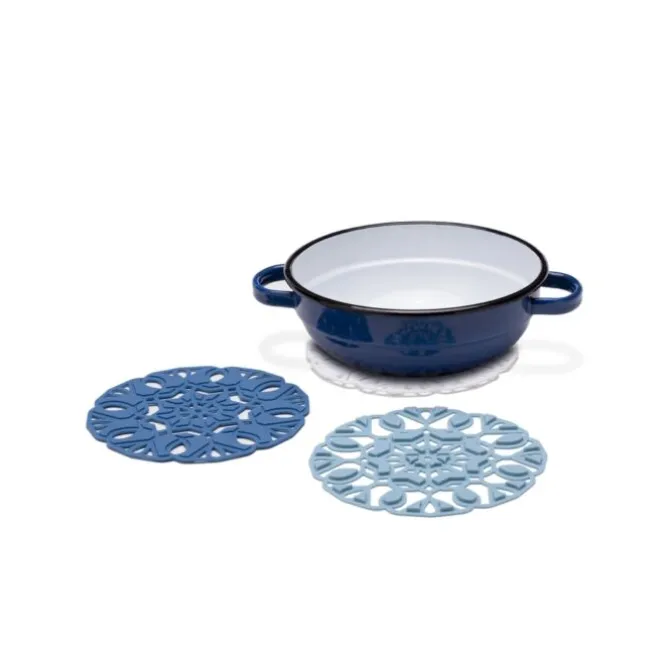 Peleg TriveTile - Navy onderzetter silicone 3-delig