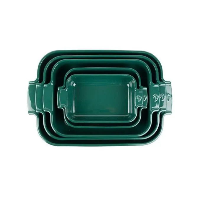 Peugeot Appolia rechthoekige ovenschaal 25 cm keramiek bosgroen