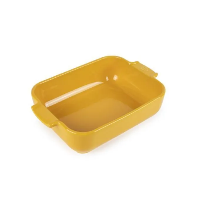 Peugeot Appolia rechthoekige ovenschaal 25 cm keramiek saffraangeel