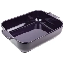 Peugeot Appolia rechthoekige ovenschaal 32 cm keramiek aubergine