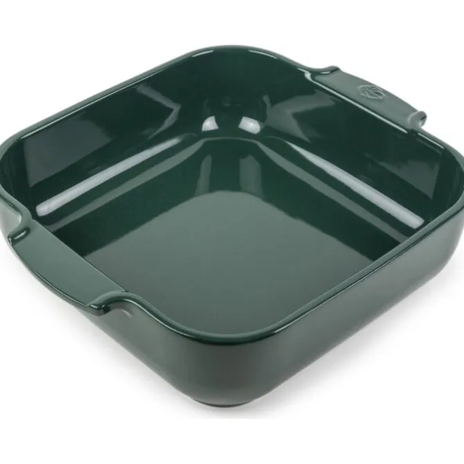 Peugeot Appolia vierkante ovenschaal 28 cm keramiek bosgroen