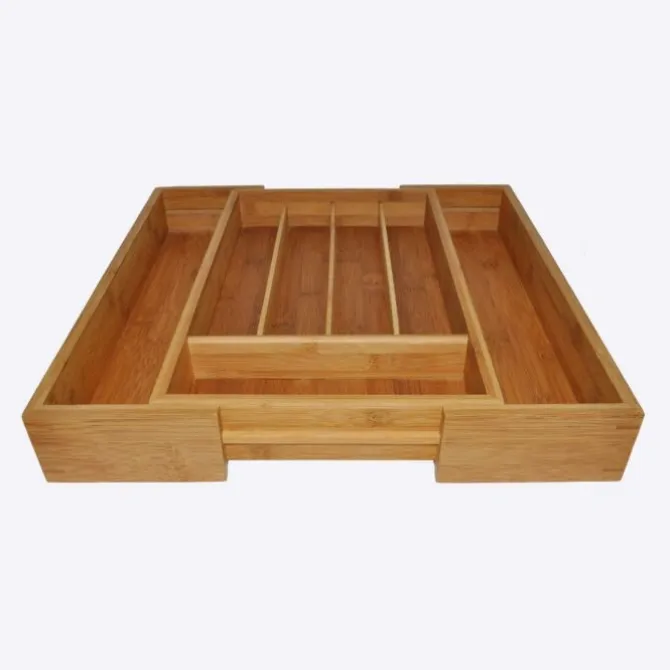 Point-Virgule verstelbare besteklade 40,5 x 26,5 x 6,5 cm bamboe