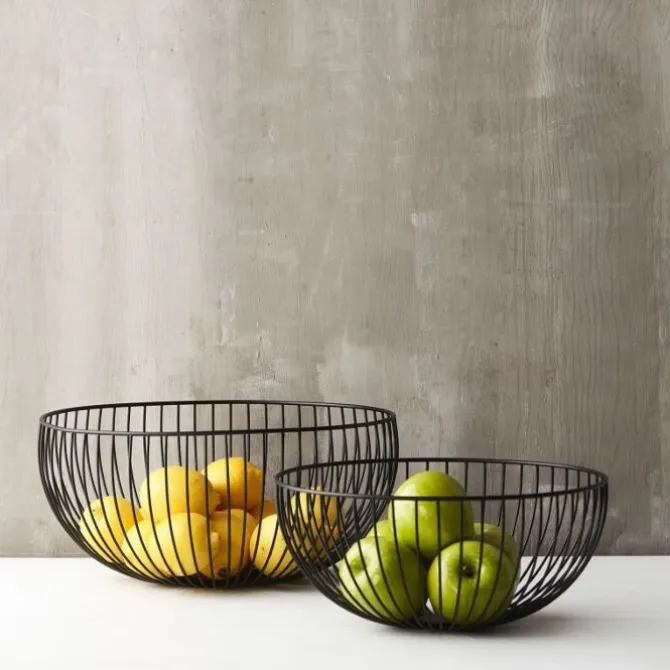Point-Virgule Wire fruitmand ø 30 cm zwart