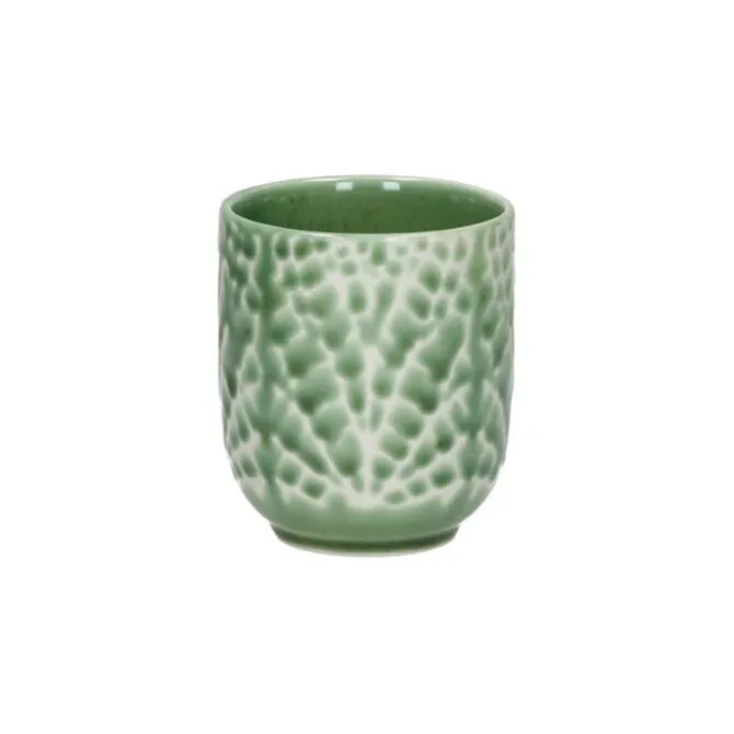 Pomax Lotus beker ø 7 cm porselein groen