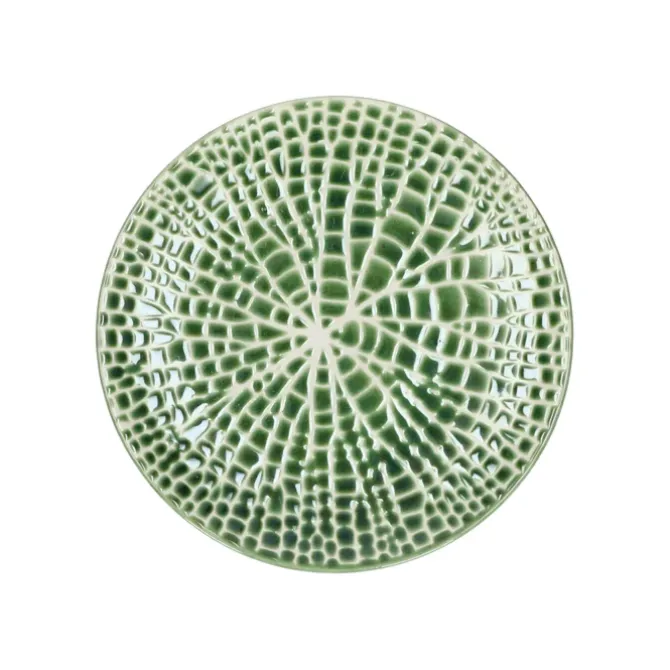 Pomax Lotus ontbijtbord ø 22 cm porselein groen