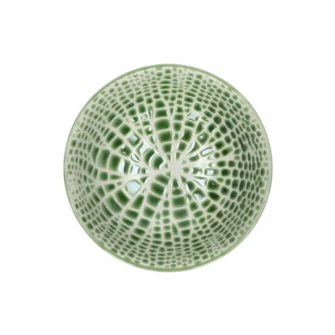 Pomax Lotus ontbijtkom ø 12 cm porselein groen