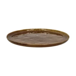 Pomax Spiro dinerbord ø 27 cm aardewerk bruin