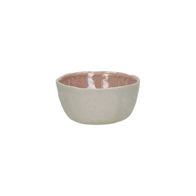 Pomax Spiro kom ø 9 cm aardewerk poederroze