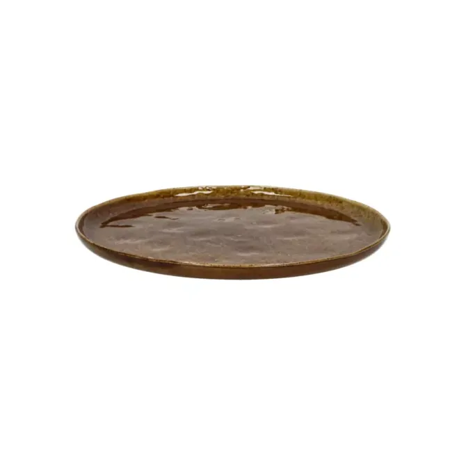 Pomax Spiro ontbijtbord ø 21 cm aardewerk bruin
