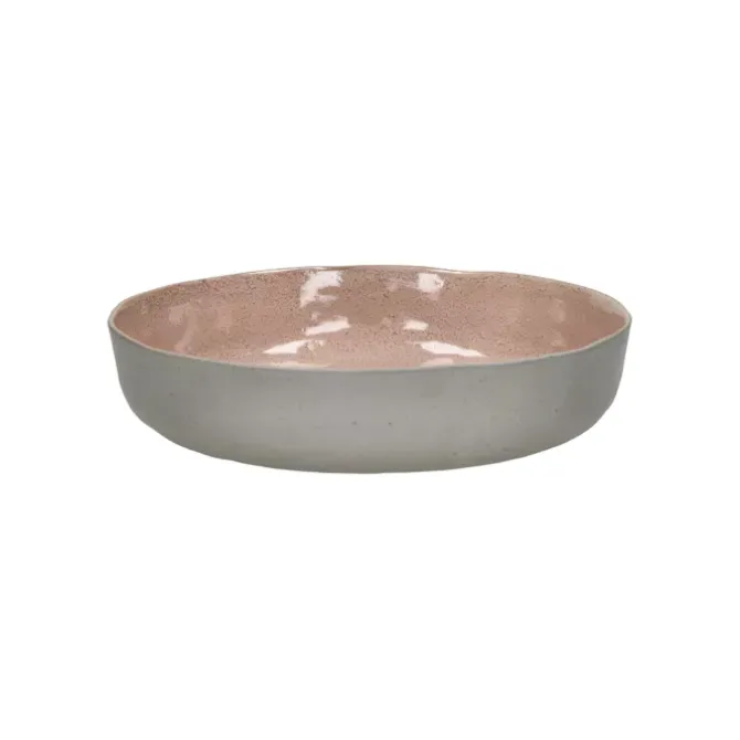 Pomax Spiro schaal ø 24 cm aardewerk poederroze