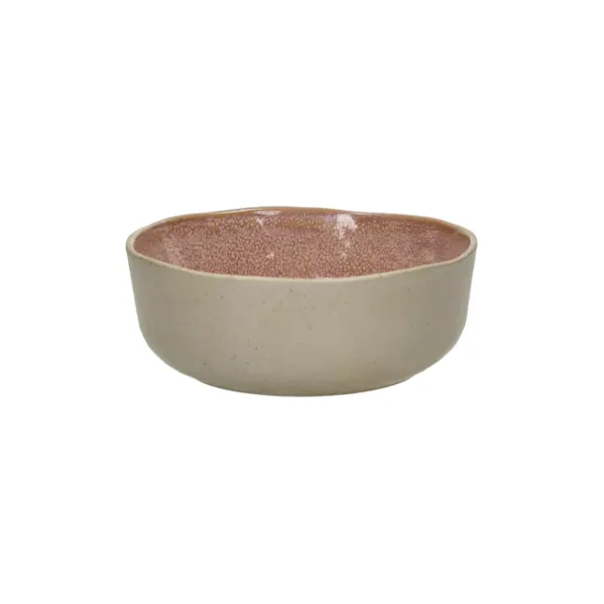 Pomax Spiro soepkom ø 16 cm aardewerk poederroze