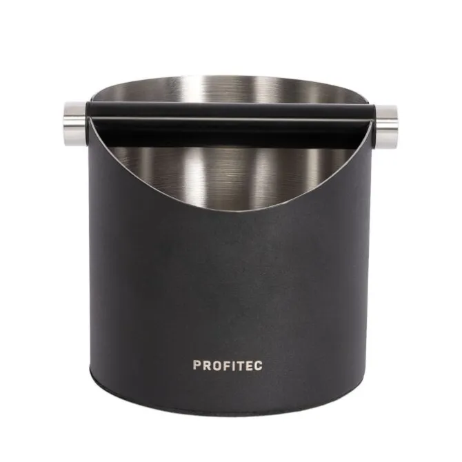 Profitec Knock Box rond rvs zwart