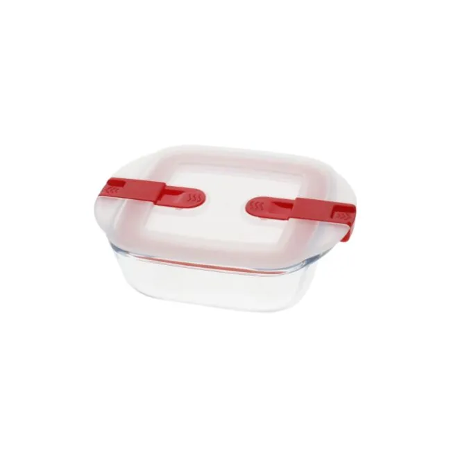 Pyrex Cook & Heat vierkante ovenschaal met deksel 0.35 L glas
