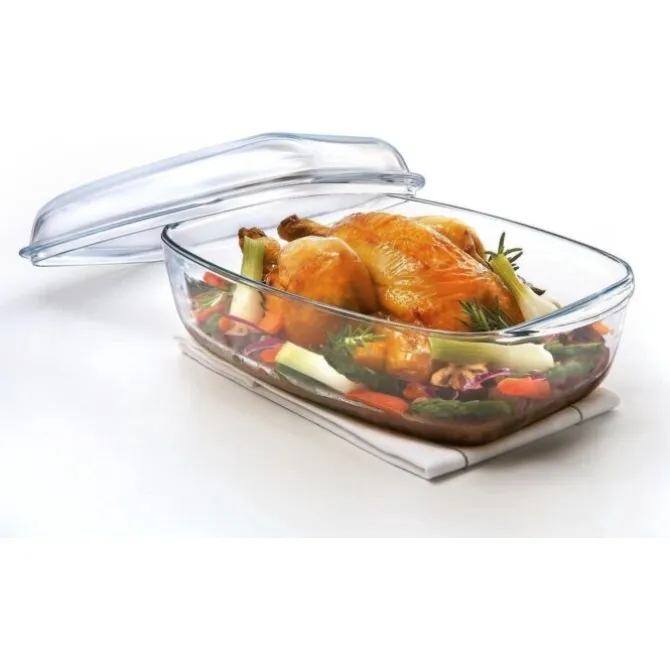 Pyrex ovenschaal met deksel 33 x 19 cm glas