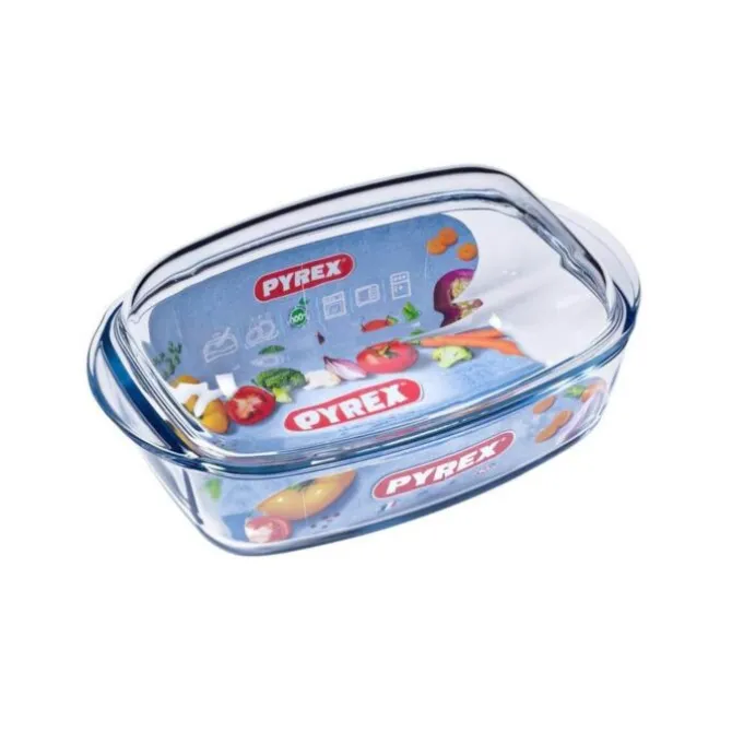Pyrex ovenschaal met deksel 33 x 19 cm glas