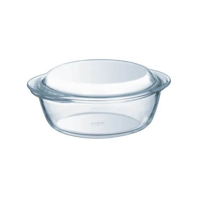Pyrex ronde ovenschaal met deksel 3 liter glas