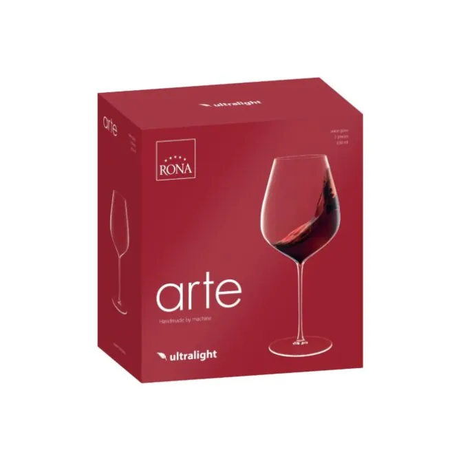 Rona Arte Bordeaux wijnglas 630 ml kristalglas 2 stuks