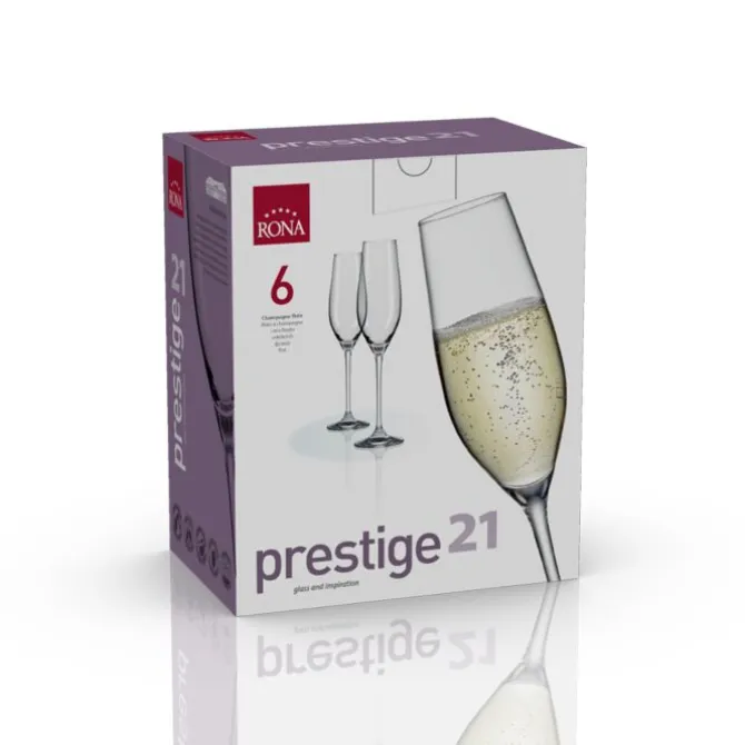 Rona Prestige Champagneflûte 210 ml kristalglas 6 stuks
