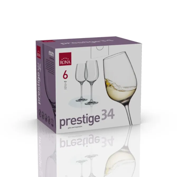 Rona Prestige wijnglas 340 ml kristalglas 6 stuks