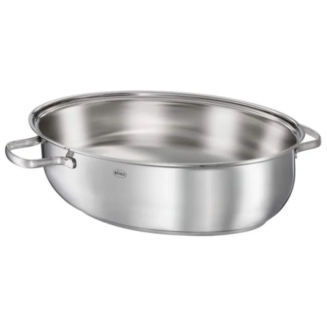 Rösle Elegance braadpan ovaal 8 liter rvs glans