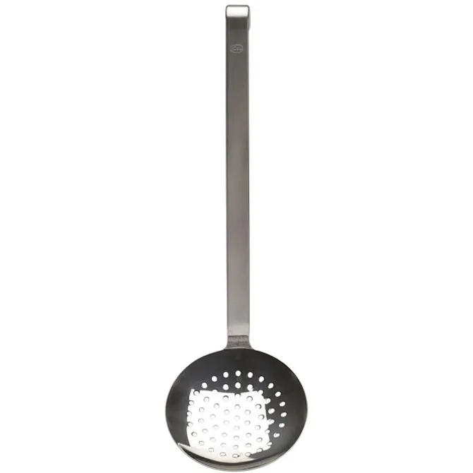 Rösle schuimspaan vlak grof 12 cm rvs