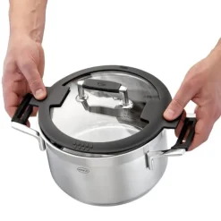 Rösle Silence Pro hoge kookpan met glasdeksel ø 20 cm rvs
