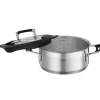 Rösle Silence Pro lage kookpan met glasdeksel ø 20 cm rvs