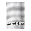 Samuel Lamont Poli-dri theedoek jacquard Black / Cats
