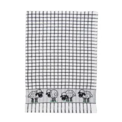 Samuel Lamont Poli-dri theedoek jacquard Black / Sheep