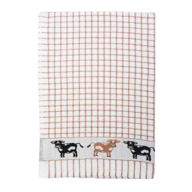 Samuel Lamont Poli-dri theedoek jacquard Brown / Cow