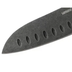 Samura MO-V Stonewash Santoku met kuiltjes 18 cm AUS-8 staal