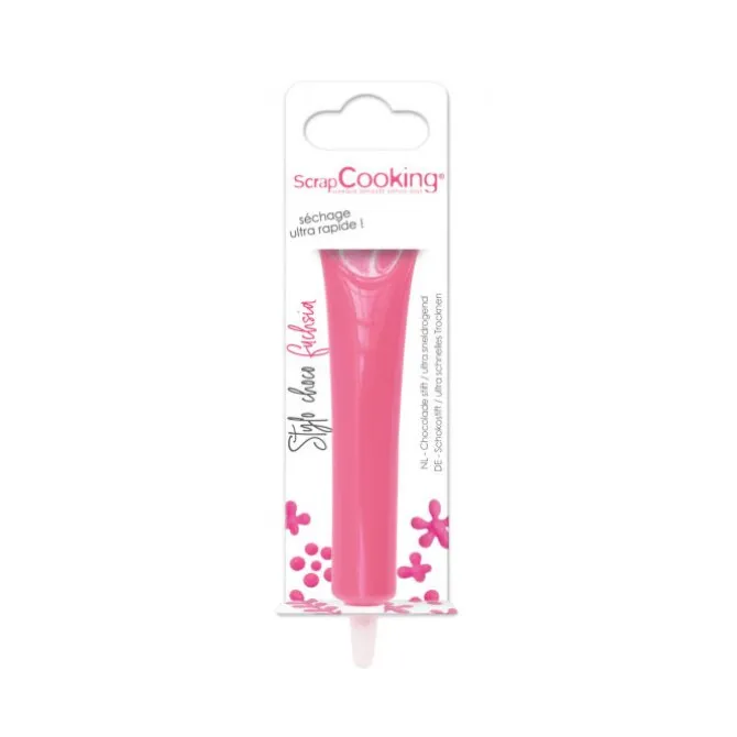 ScrapCooking chocolade decoratiepen 25 gram fuchsia
