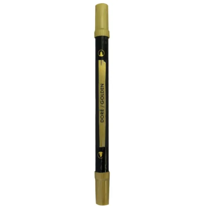 ScrapCooking eetbare stift met dubbele punt goudkleurig