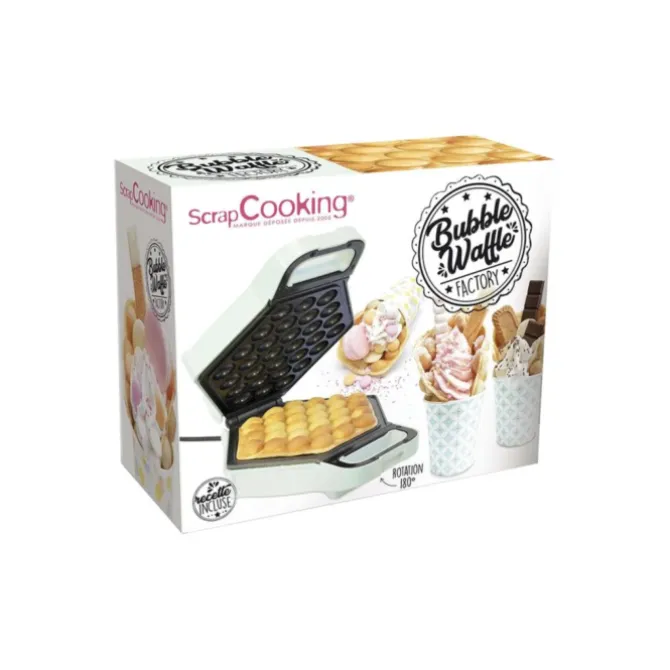 ScrapCooking elektrische bubbelwafelmaker zeegroen