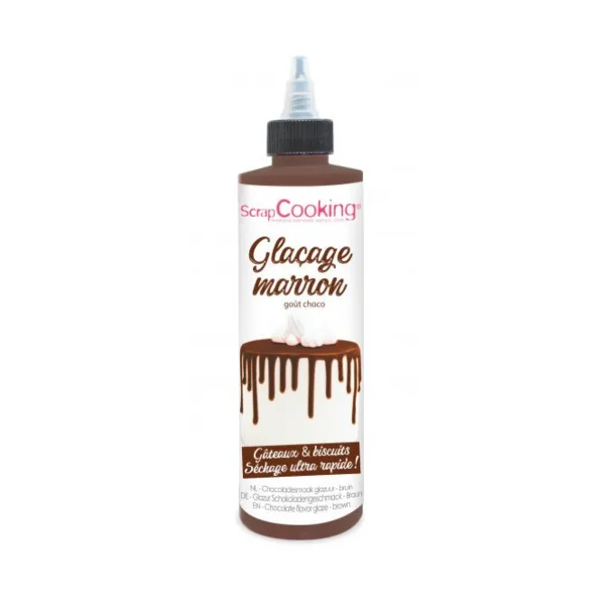 ScrapCooking glazuur met chocoladesmaak 130 gram bruin