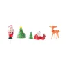 Scrapcooking taartdecoraties kerstfiguren 4 delig kunststof