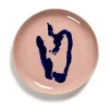 Serax Feast by Ottolenghi bord M ø 22 cm h 2 cm aardewerk Delicious Pink + Pepper Blue