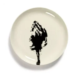 Serax Feast by Ottolenghi bord S ø 19 cm h 2 cm aardewerk White + Artichoke Black