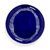 Serax Feast by Ottolenghi bord M ø 22 cm h 2 cm aardewerk Lapis Lazuli + Swirl-Stripes White