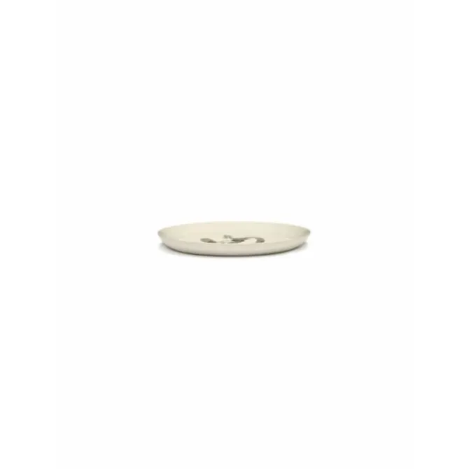 Serax Feast by Ottolenghi bord M ø 22 cm h 2 cm aardewerk White + Pepper Black