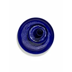 Serax Feast by Ottolenghi bord S ø 19 cm h 2 cm aardewerk Lapis Lazuli + Swirl-Dots White