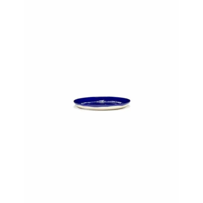 Serax Feast by Ottolenghi bord S ø 19 cm h 2 cm aardewerk Lapis Lazuli + Swirl-Dots White