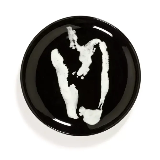Serax Feast by Ottolenghi bord S ø 19 cm h 2 cm aardewerk Black + Pepper White